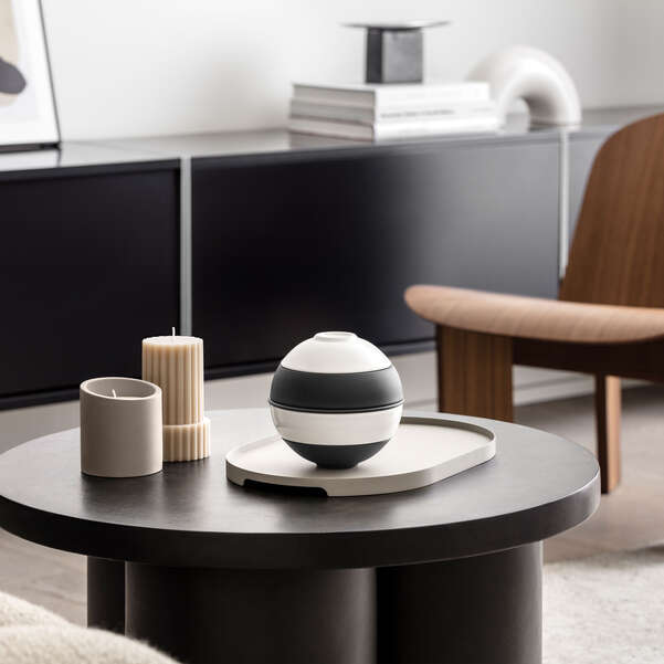 La petite Boule Set per l'aperitivo nero, Premium Porcelain