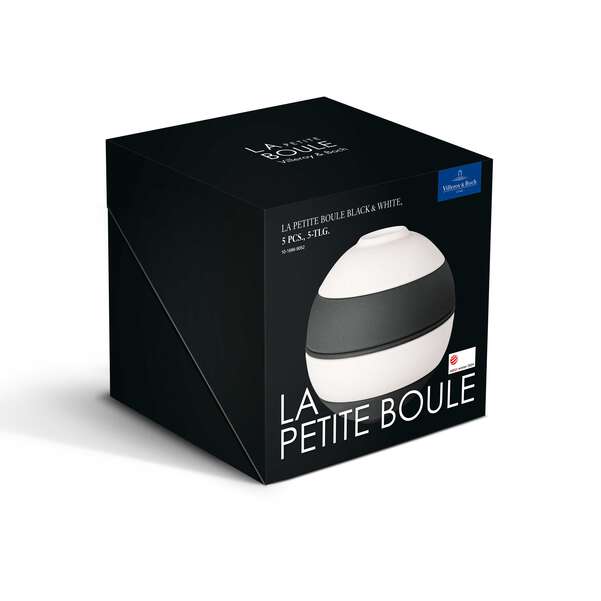 La petite Boule Set per l'aperitivo nero, Premium Porcelain
