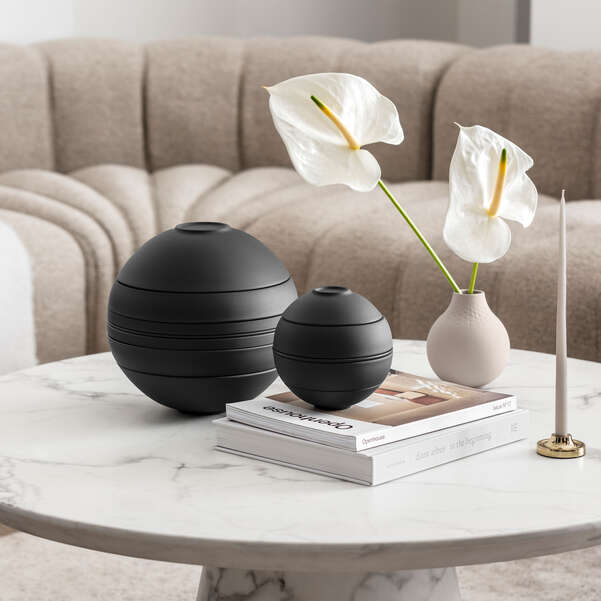 La petite Boule Set per l'aperitivo nero, Premium Porcelain