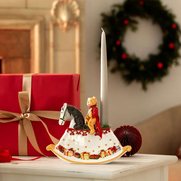 Christmas Toy's Statuetta Natale multicolore, 21,5 x 8,7 x 16,9 cm, porcellana