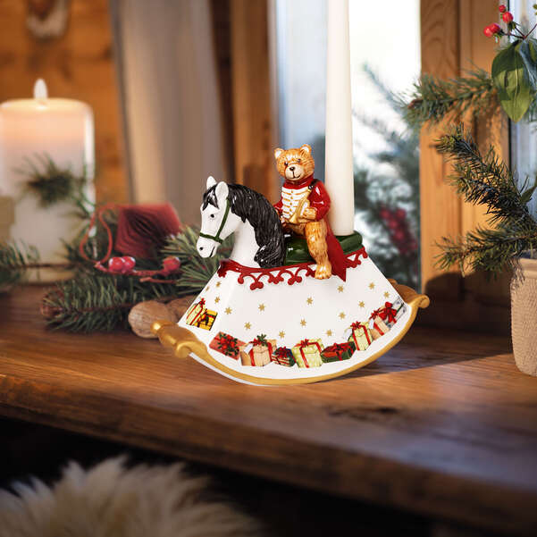 Christmas Toy's Statuetta Natale multicolore, 21,5 x 8,7 x 16,9 cm, porcellana