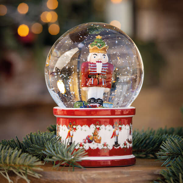 Christmas Toy's palla neve grande schiaccianoci multicolore 12,5 x 12,5 x 17 cm