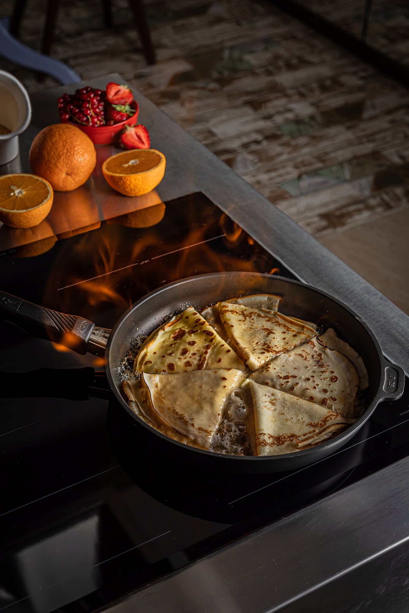PADELLA BASSA CON MANICO AMOVIBILE 32 CM - PER INDUZIONE