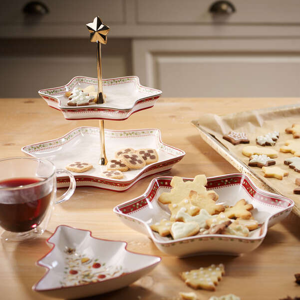 Winter Bakery Delight Alzata rossa, 27,5 x 24 cm