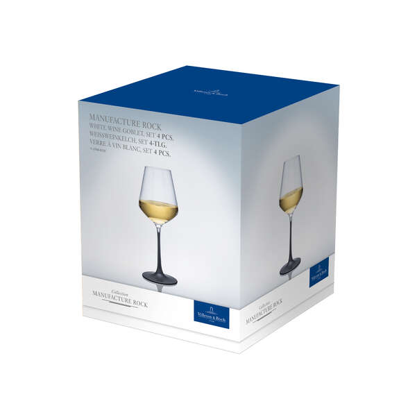 Manufacture Bicchiere da vino bianco trasparente, 120 ml, cristallo - set da 4