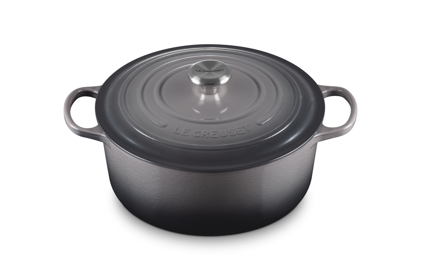 Cocotte rotonda Evolution in ghisa vetrificata - 28 cm - color flint