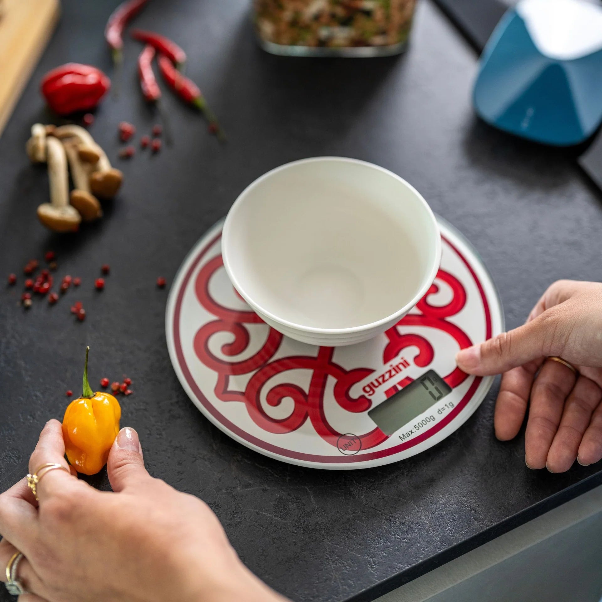 Bilancia Da Cucina - Tonda In Vetro / Harmonia