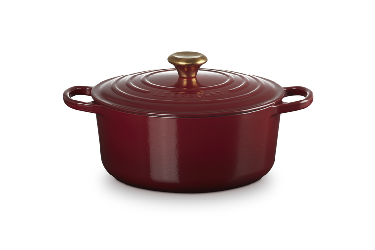 Cocotte rotonda Evolution in ghisa vetrificata - 26 cm, 5.3L Garnet