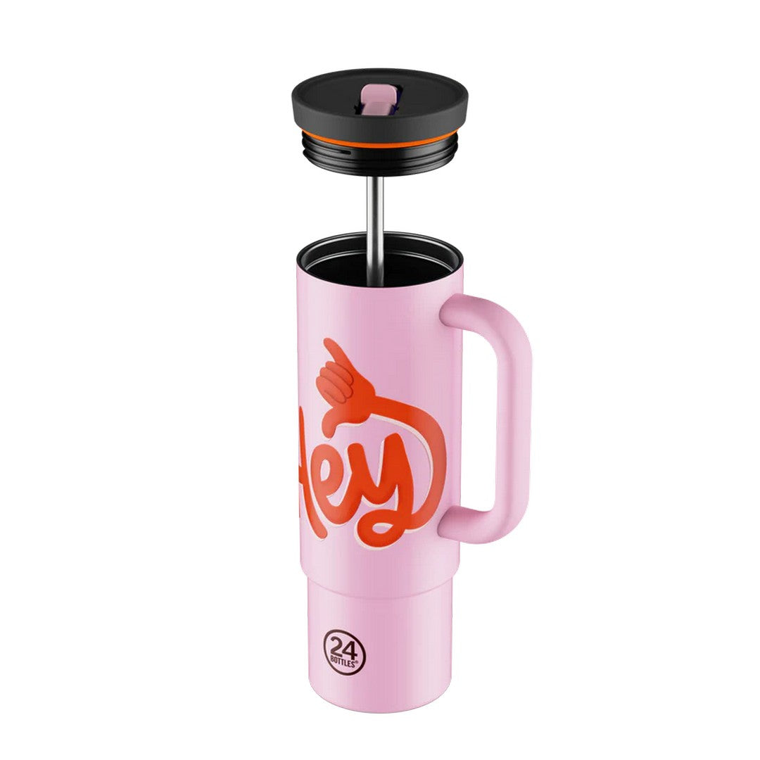 24Bottles Straw Cup 800 Hey! Pink