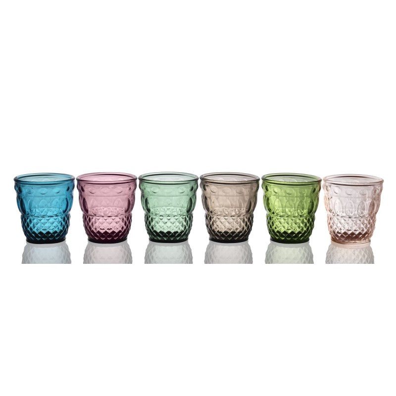SER LAPO SET 6 BICCHIERE ACQUA COLORI ASSORTITI - CL 29