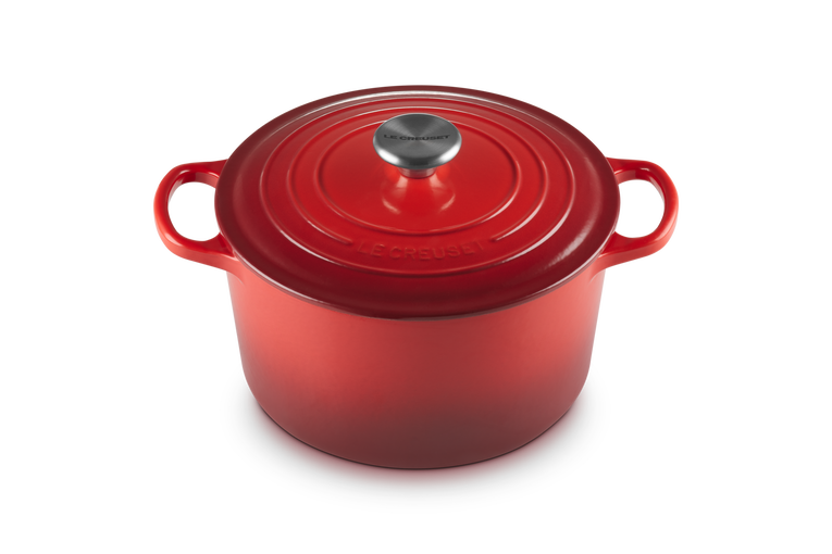 Cocotte profonda rotonda Evolution in ghisa vetrificata - 24 cm - color ciliegia