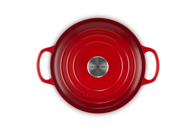 Cocotte profonda rotonda Evolution in ghisa vetrificata - 24 cm - color ciliegia