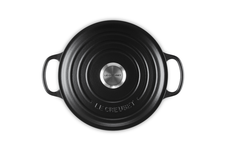 Cocotte profonda rotonda Evolution in ghisa vetrificata - 24 cm - nero matt