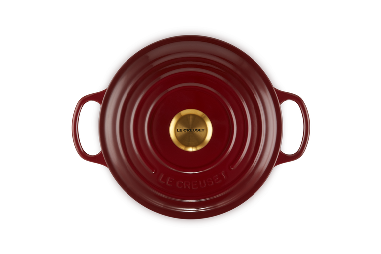 Cocotte rotonda Evolution in ghisa vetrificata - 24 cm - colore garnet