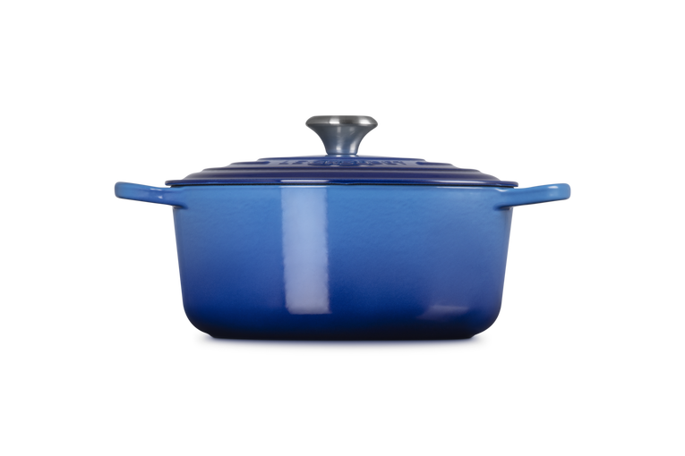 Cocotte rotonda Evolution in ghisa vetrificata - 26 cm, 5.3L Azure