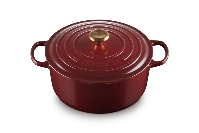 Le Creuset Cocotte rt Evo 28 RhoneCocotte rotonda Evolution 28cm Rhone pomolo or