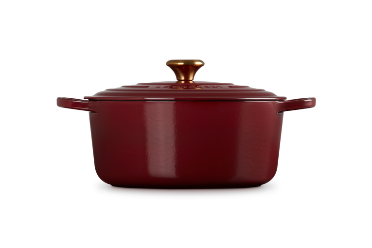Le Creuset Cocotte rt Evo 28 RhoneCocotte rotonda Evolution 28cm Rhone pomolo or