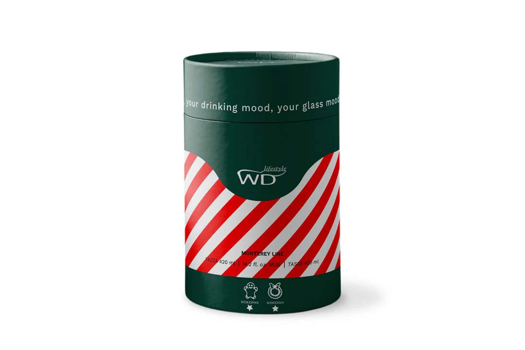 WD LifeStyle - Tazza Vetro Borosilicato 420 Ml Decoro Ghirlanda