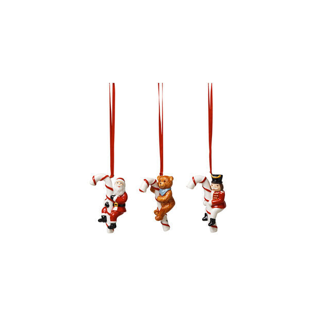 Villeroy & Boch, Set di Addobbi Bastoncini di Zucchero Nostalgic Ornaments, 3pz