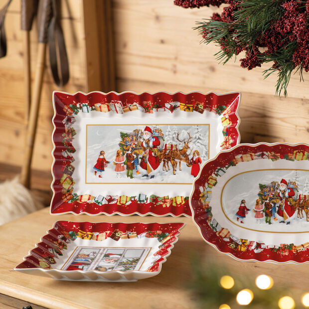 Villeroy & Boch, Ciotola Rettangolare Babbo Natale Toy's Fantasy