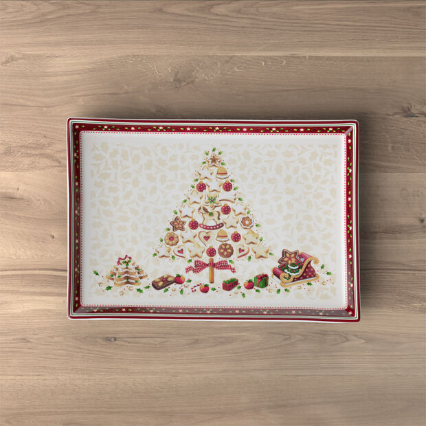 Villeroy & Boch, Piatto per Pasticcini Rettangolare Winter Bakery Delight