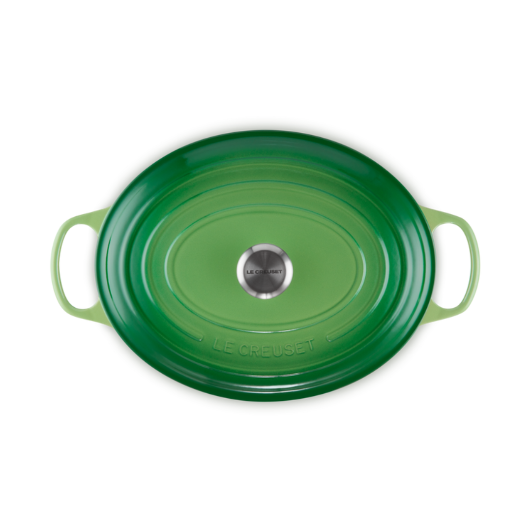 Le Creuset, Cocotte ovale Evolution in ghisa vetrificata, Verde Bamboo, 35cm