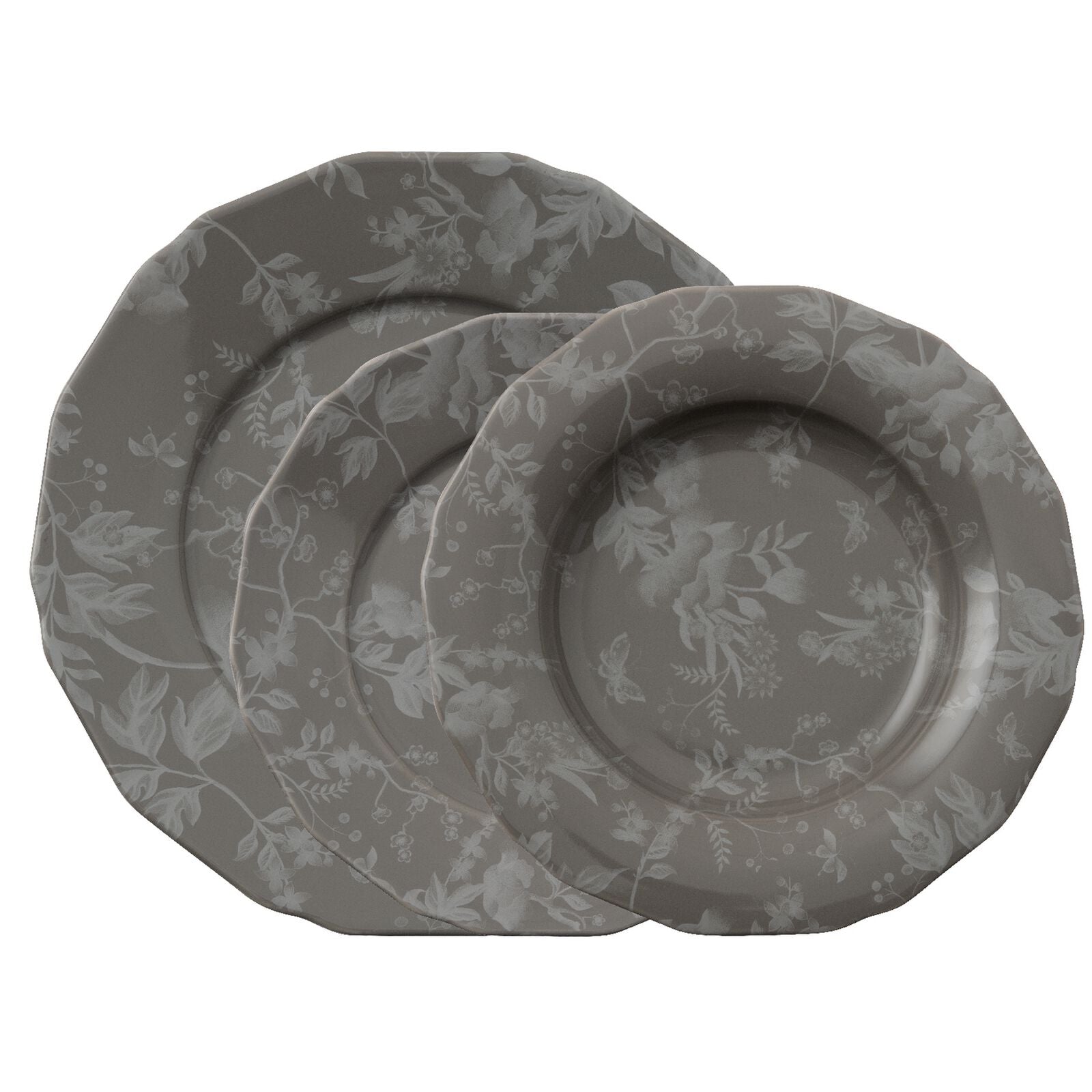 Arthur Krupp, Set piatti Garden Glamour Grey, 12pz