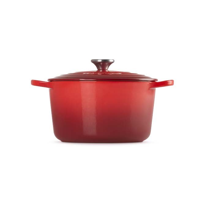 Le Creuset, Cocotte profonda rotonda Evolution in ghisa vetrificata, Ciliegia, 24cm