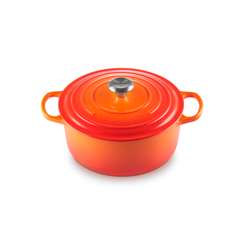 Le Creuset, Cocotte Rotonda Evolution in Ghisa Vetrificata, Ø 28cm, Arancio