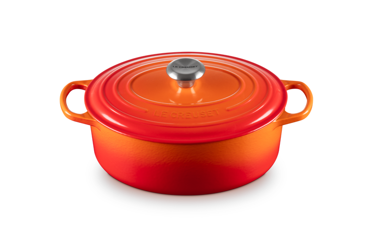 Le Creuset, Cocotte Ovale Evolution in Ghisa Vetrificata, Ø 29cm, Colore Arancio