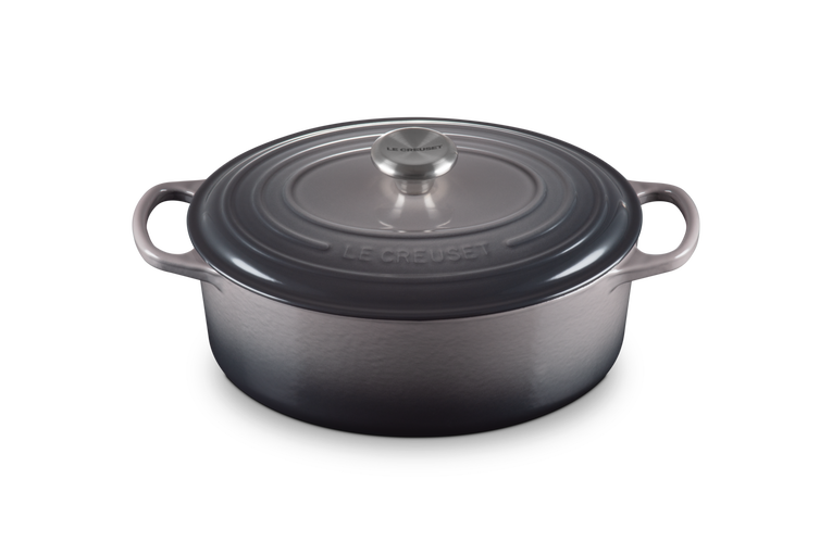 Le Creuset, Cocotte Ovale Evolution in Ghisa Vetrificata, Ø 29cm, Colore Flint