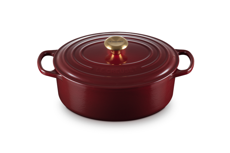 Le Creuset, Cocotte Ovale Evolution in Ghisa Vetrificata, Ø 29cm, Colore Garnet