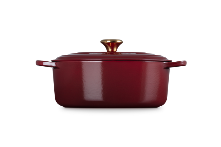 Le Creuset, Cocotte Ovale Evolution in Ghisa Vetrificata, Ø 29cm, Colore Garnet