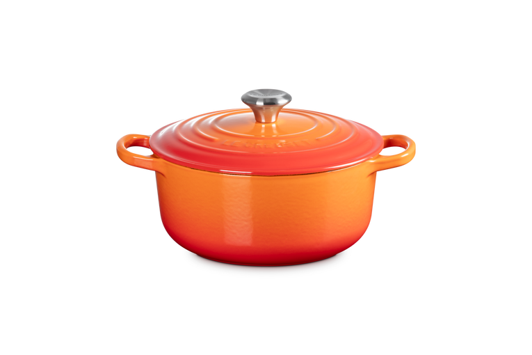 Le Creuset, Cocotte Rotonda Evolution, Ghisa Vetrificata, Ø 20cm, Colore Arancio