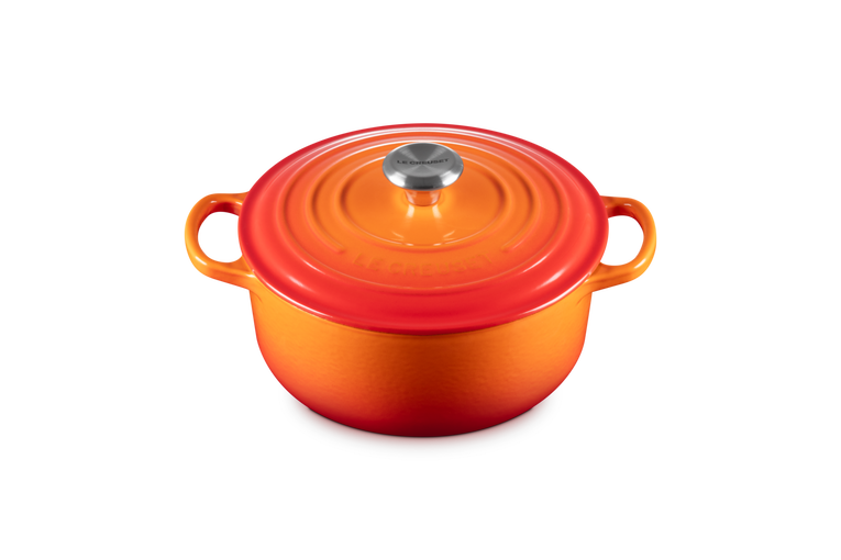 Le Creuset, Cocotte Rotonda Evolution, Ghisa Vetrificata, Ø 20cm, Colore Arancio