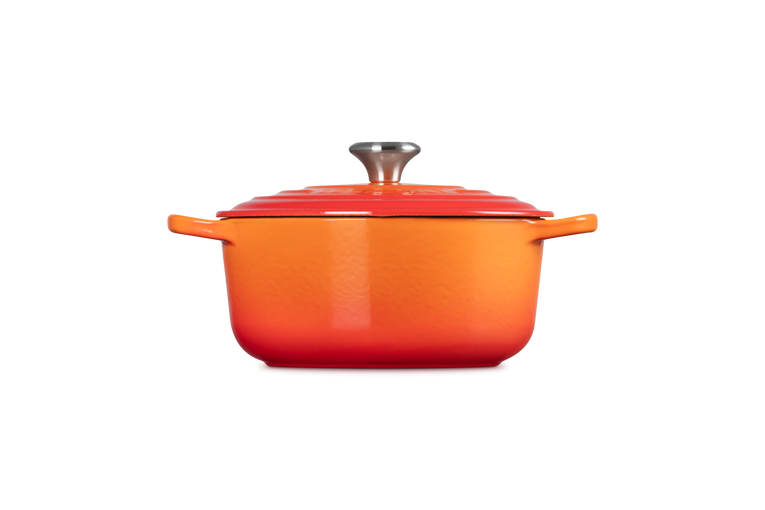 Le Creuset, Cocotte Rotonda Evolution, Ghisa Vetrificata, Ø 20cm, Colore Arancio