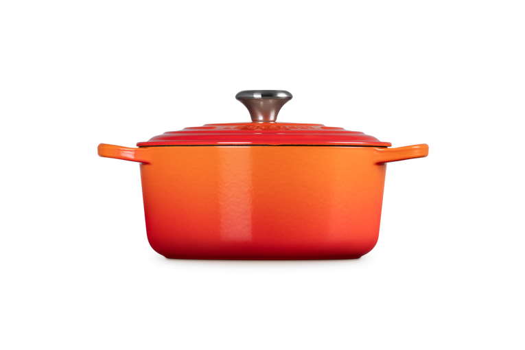 Le Creuset, Cocotte Rotonda Evolution, Ghisa Vetrificata, Ø 24cm, Colore Arancio