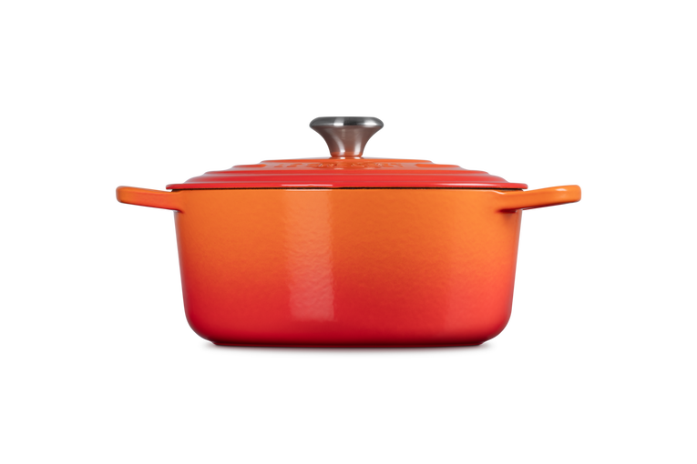 Le Creuset, Cocotte Rotonda Evolution, Ghisa Vetrificata, Ø 26cm, Colore Arancio