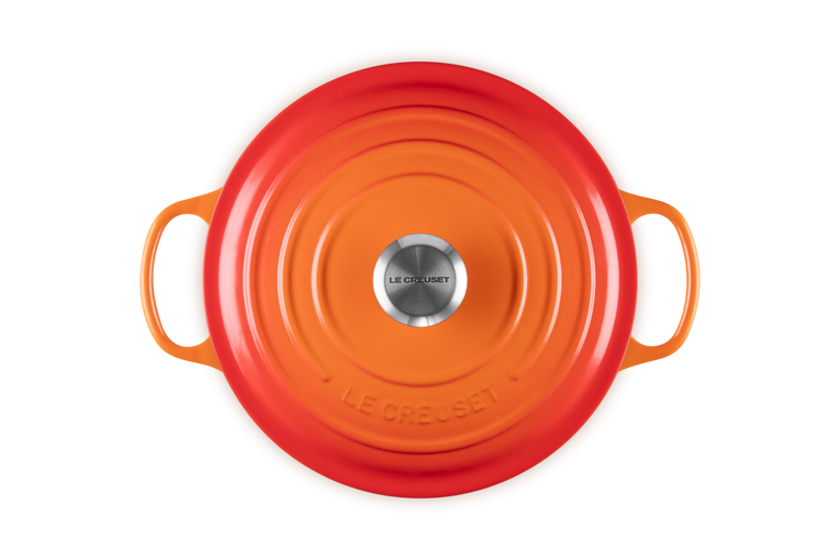 Le Creuset, Cocotte Rotonda Evolution, Ghisa Vetrificata, Ø 26cm, Colore Arancio