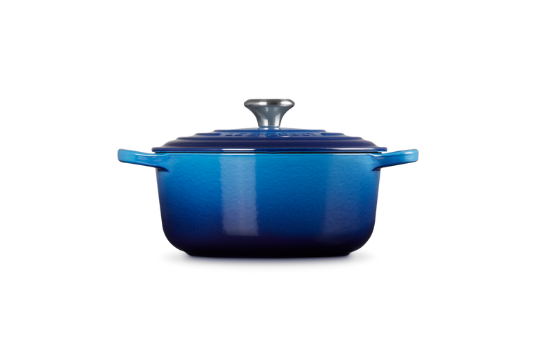 Le Creuset, Cocotte Rotonda Evolution, Ghisa Vetrificata, Ø 20cm, Colore Azure