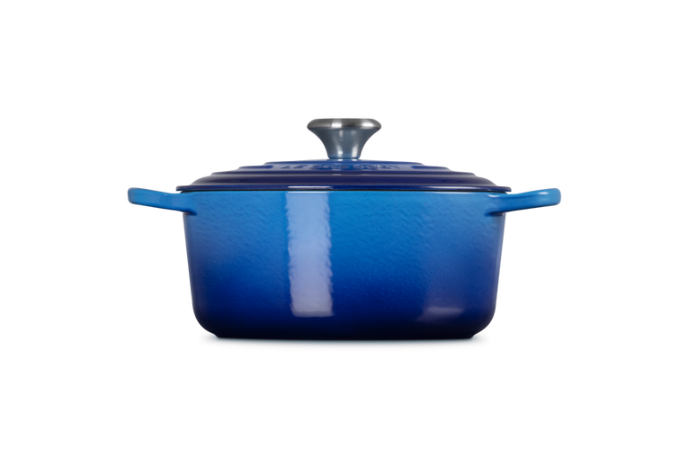 Le Creuset, Cocotte Rotonda Evolution, Ghisa Vetrificata, Ø 24cm, Colore Azure