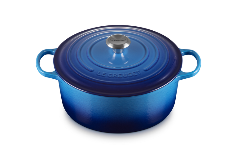 Le Creuset, Cocotte Rotonda Evolution in Ghisa Vetrificata, Ø 28cm, Azure