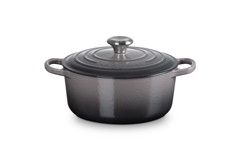 Le Creuset, Cocotte Rotonda Evolution, Ghisa Vetrificata, Ø 24cm, Colore Flint