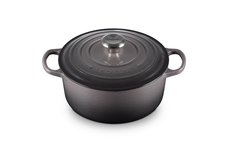 Le Creuset, Cocotte Rotonda Evolution, Ghisa Vetrificata, Ø 24cm, Colore Flint