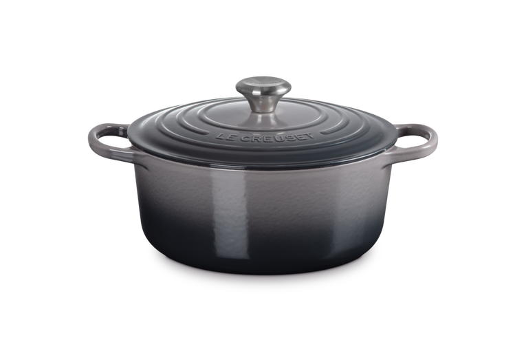 Le Creuset, Cocotte Rotonda Evolution, Ghisa Vetrificata, Ø 26cm, Colore Flint