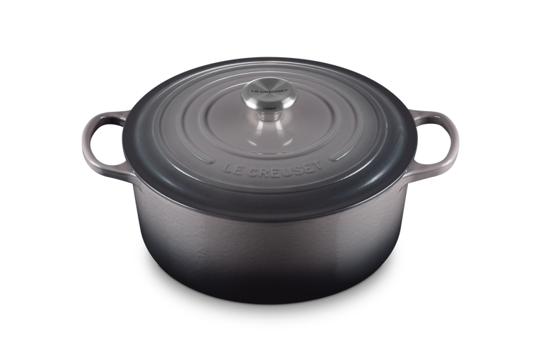 Le Creuset, Cocotte Rotonda Evolution in Ghisa Vetrificata, Ø 28cm, Colore Flint