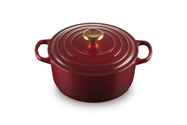 Le Creuset, Cocotte Rotonda Evolution, Ghisa Vetrificata, Ø 24cm, Colore Garnet