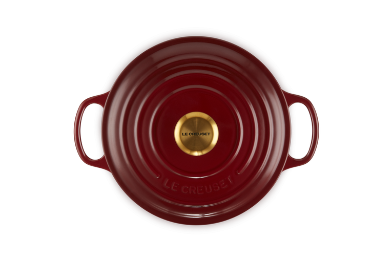 Le Creuset, Cocotte Rotonda Evolution, Ghisa Vetrificata, Ø 24cm, Colore Garnet