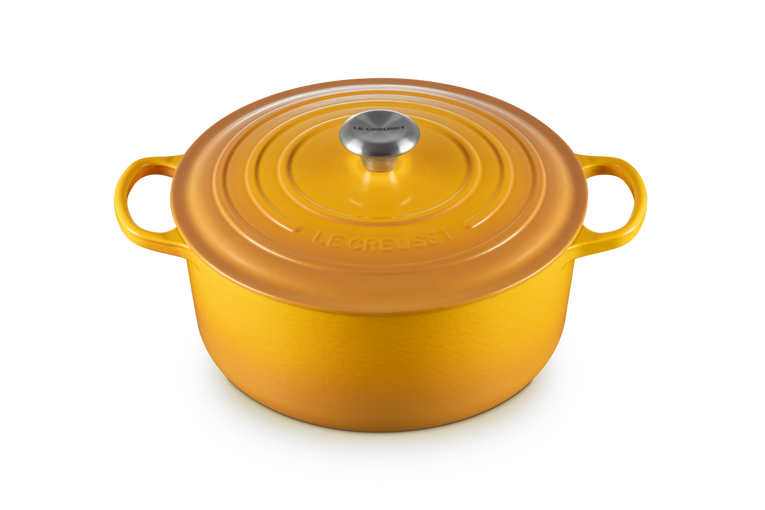 Le Creuset, Cocotte Rotonda Evolution in Ghisa Vetrificata, Ø 28cm, Colore Nectar