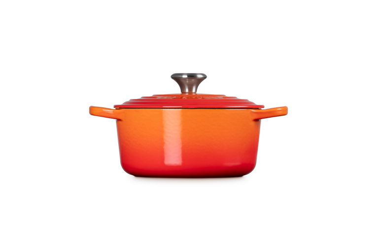 Le Creuset, Cocotte Rotonda Evolution, Ghisa Vetrificata, Ø 18 cm, Colore Arancio